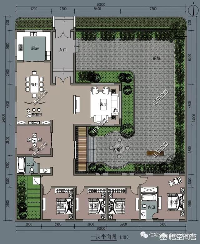 想了解中式别墅，最好附带院子，有没有设计图推荐？