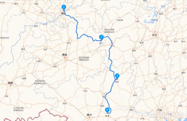 重庆到贵港开车路经哪些景点？