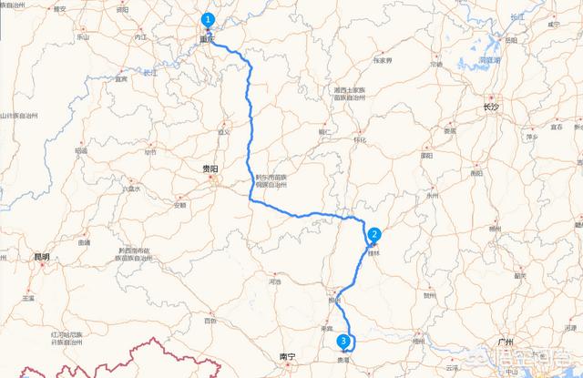 重庆到贵港开车路经哪些景点？