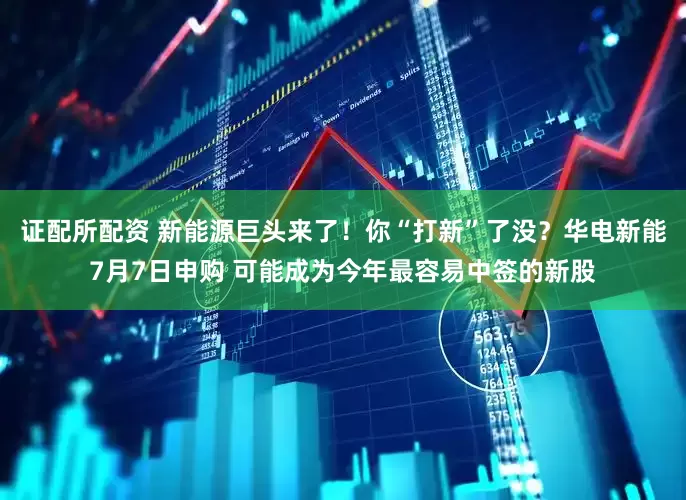 证配所配资 新能源巨头来了！你“打新”了没？华电新能7月7日申购 可能成为今年最容易中签的新股